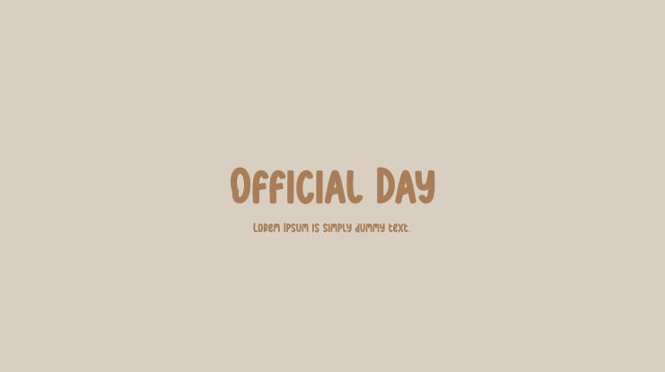 Official Day Font