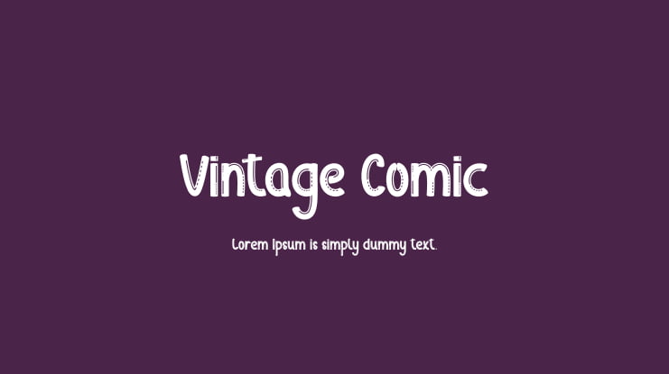 Vintage Comic Font