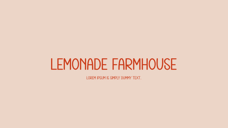 Lemonade Farmhouse Font