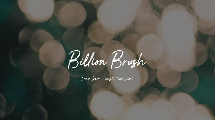 Billion Brush Font Family