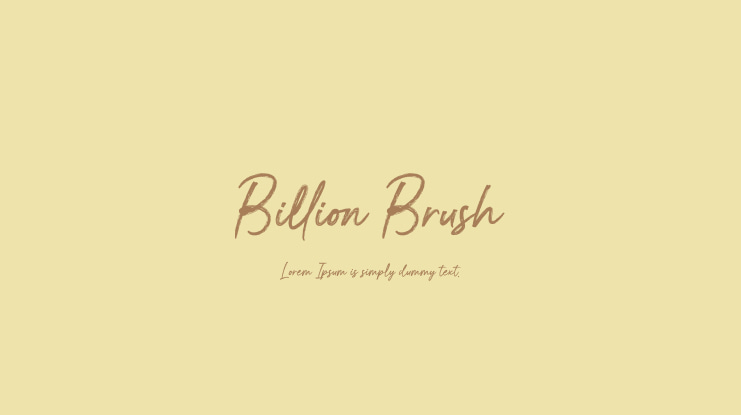 Billion Brush Font Family