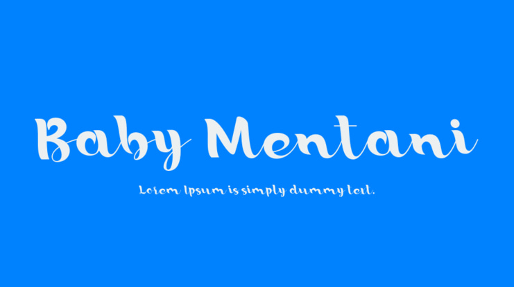 Baby Mentani Font