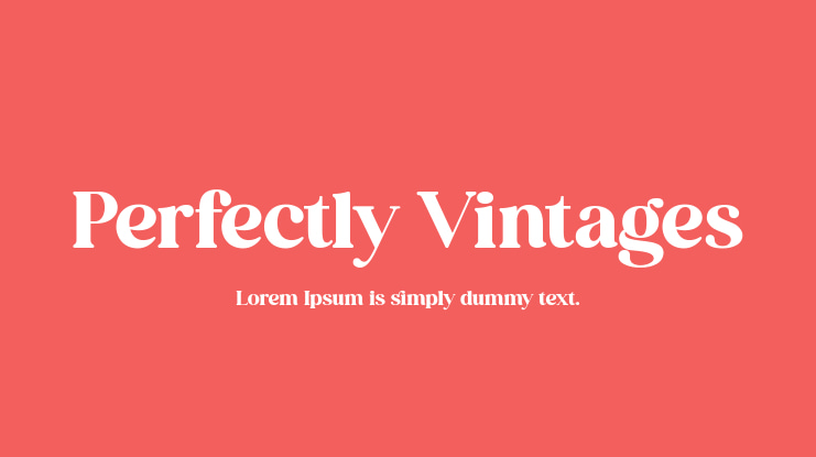 Perfectly Vintages Font