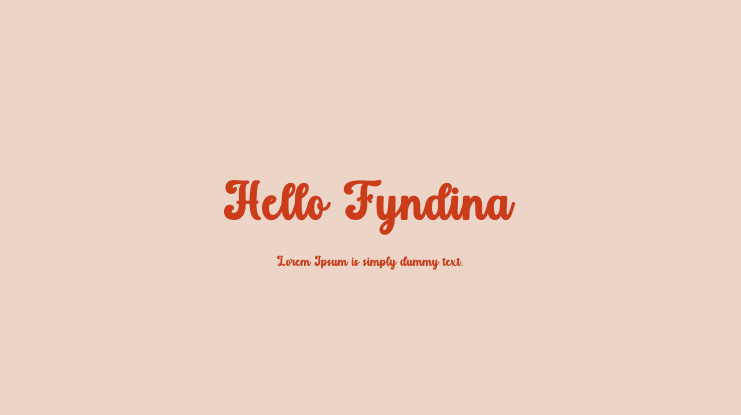 Hello Fyndina Font