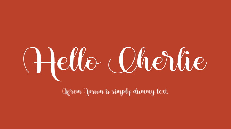 Hello Cherlie Font