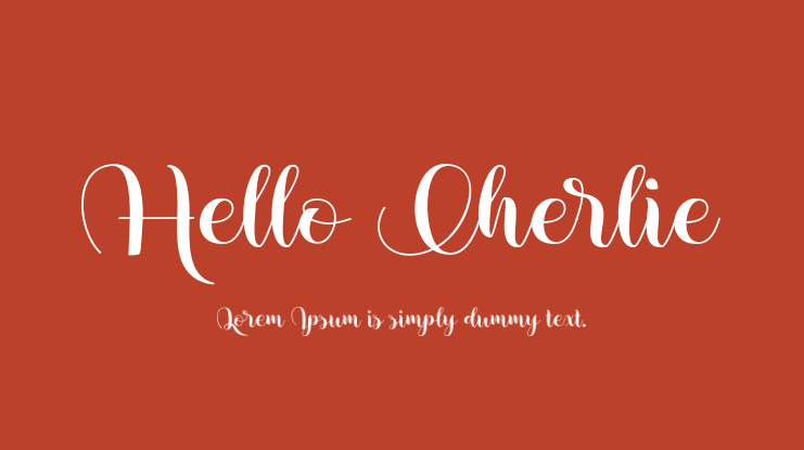 Hello Cherlie Font