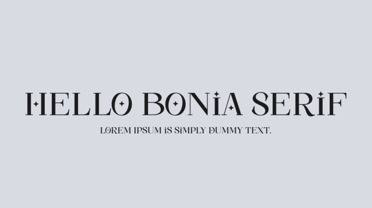Hello Bonia Serif Font Family