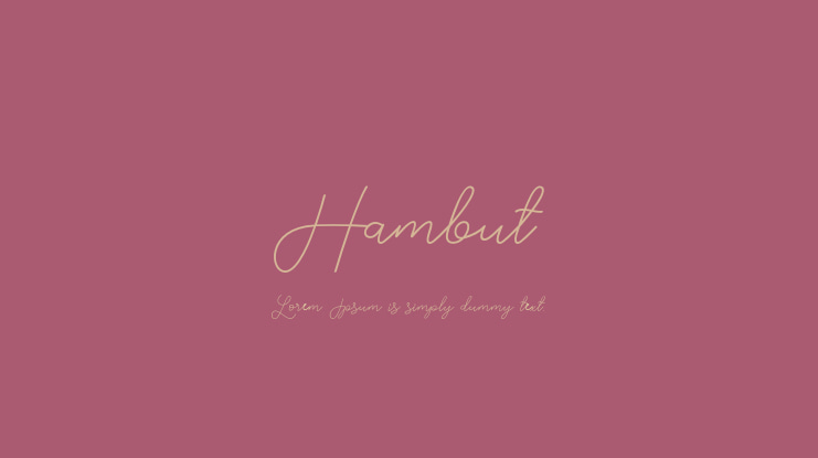 Hambut Font