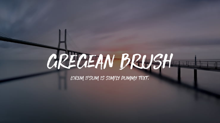 Gregean Brush Font