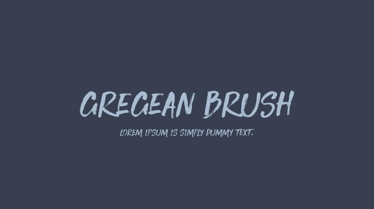 Gregean Brush Font