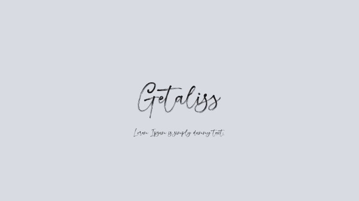 Getaliss Font Family
