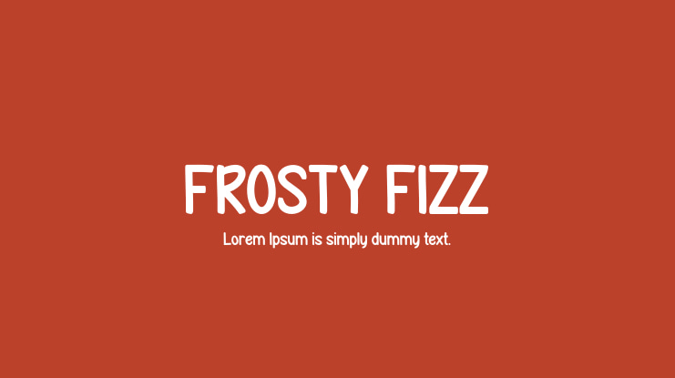 FROSTY FIZZ Font