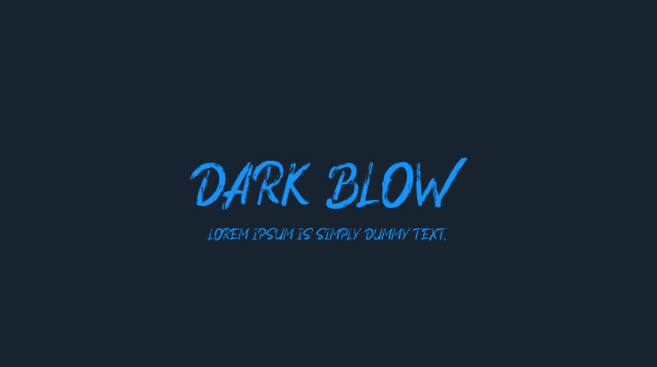 Dark Blow Font Family