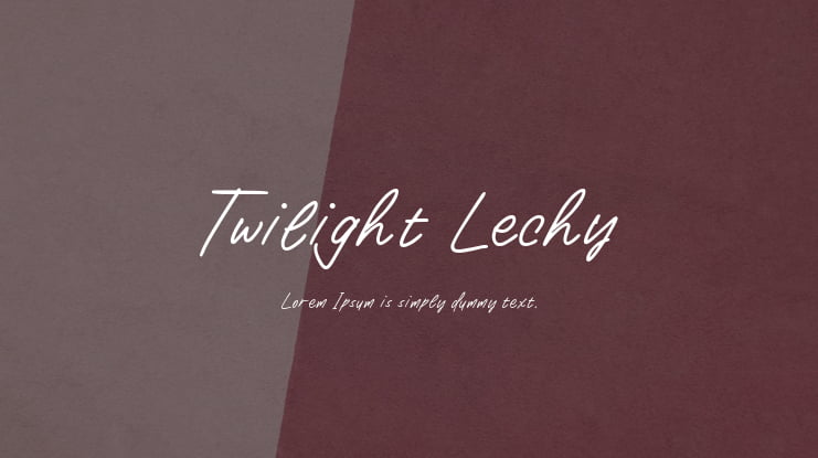Twilight Lechy Font Family