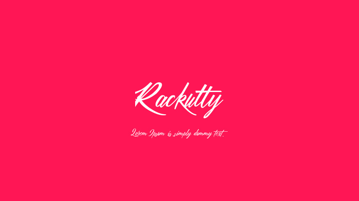 Rackutty Font