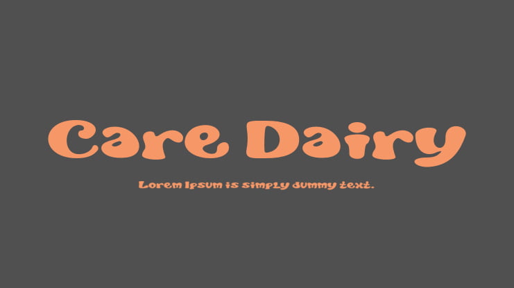 Care Dairy Font
