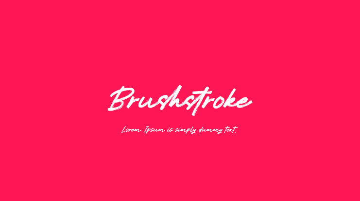 Brushstroke Font