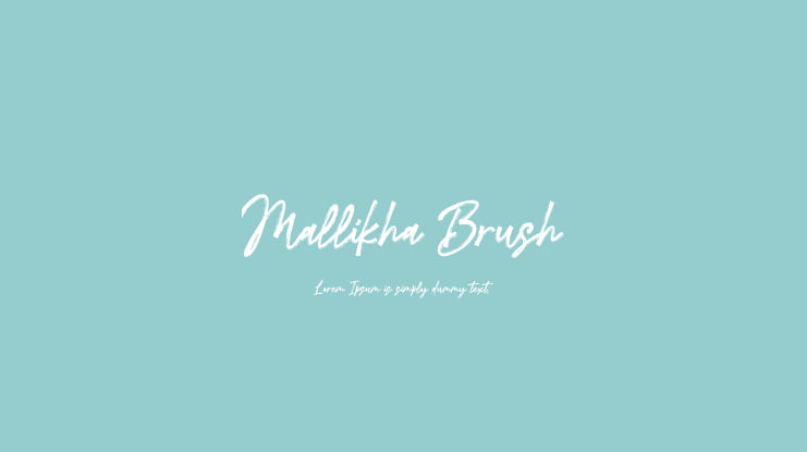 Mallikha Brush Font Family