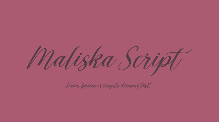 Maliska Script Font