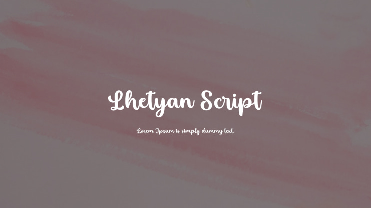 Lhetyan Script Font