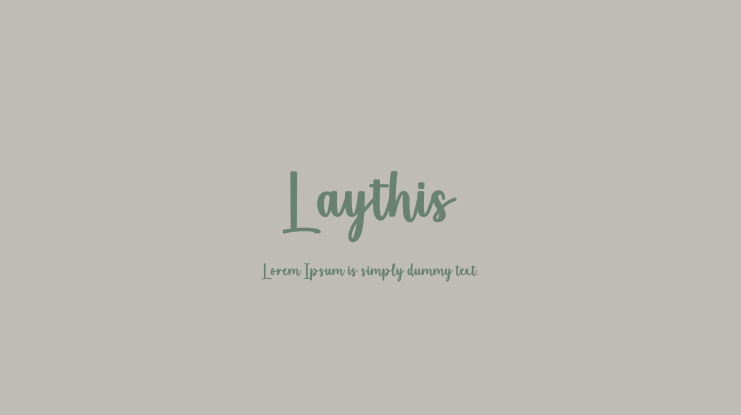 Laythis Font