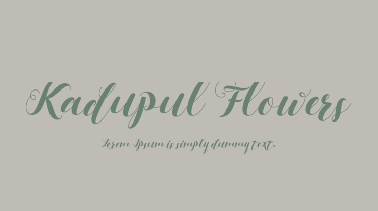 Kadupul Flowers Font
