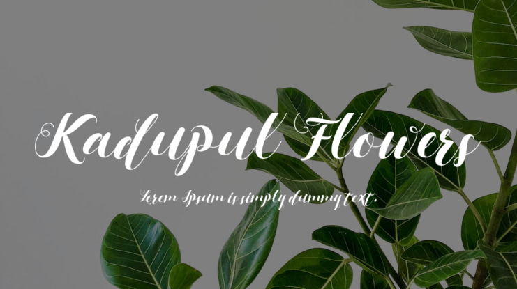 Kadupul Flowers Font