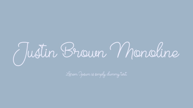 Justin Brown Monoline Font Family
