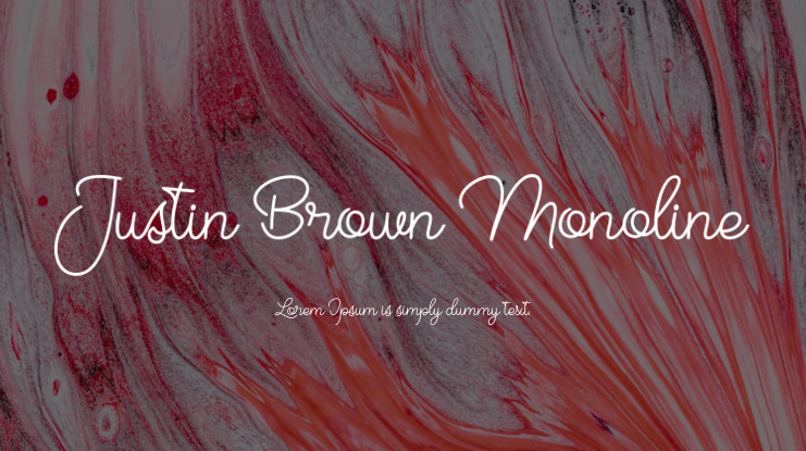 Justin Brown Monoline Font Family