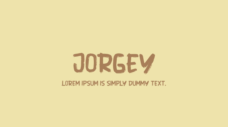 Jorgey Font Family