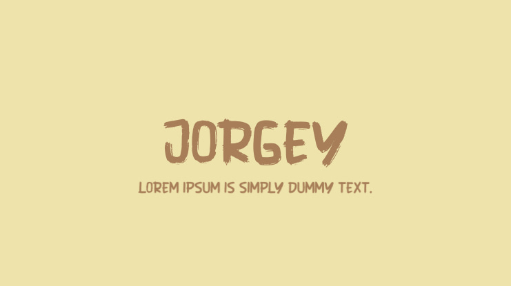 Jorgey Font Family