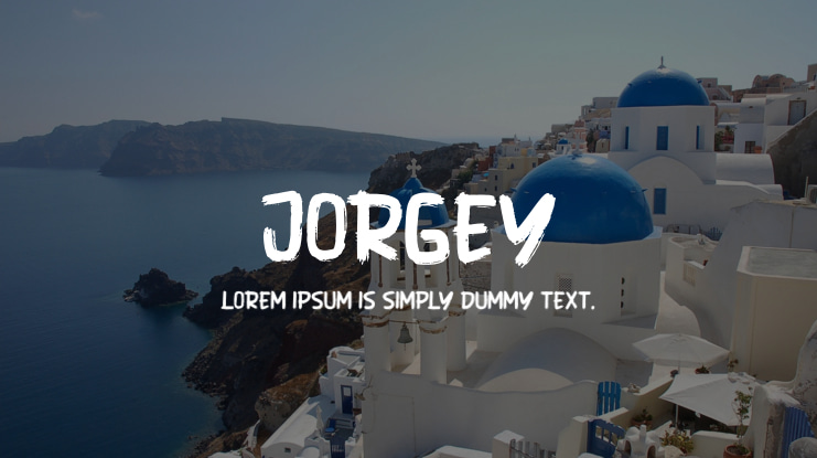 Jorgey Font Family