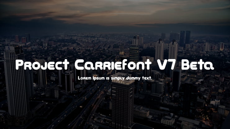 Project Carriefont V7 Beta Font