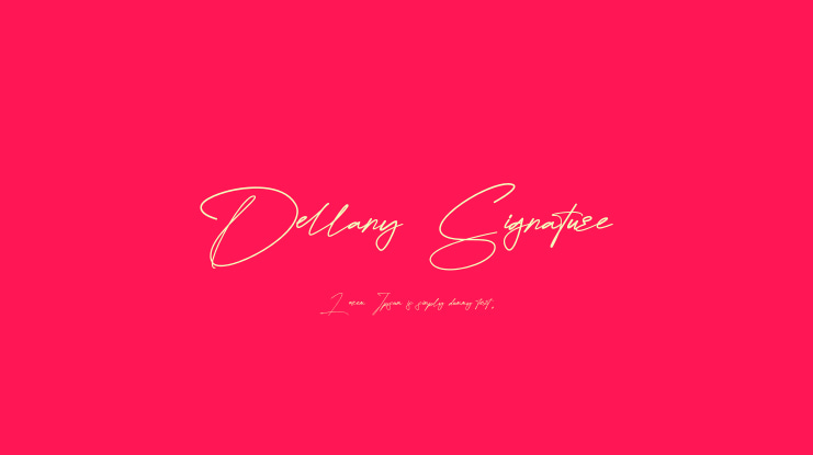 Dellany Signature Font