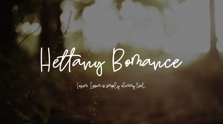 Hettany Bomance Font