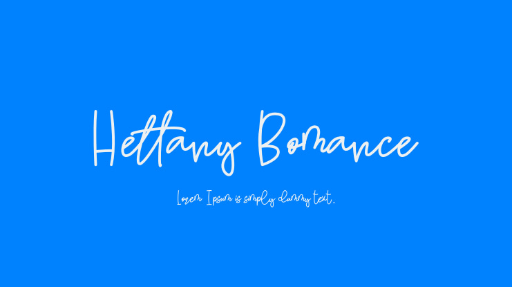 Hettany Bomance Font