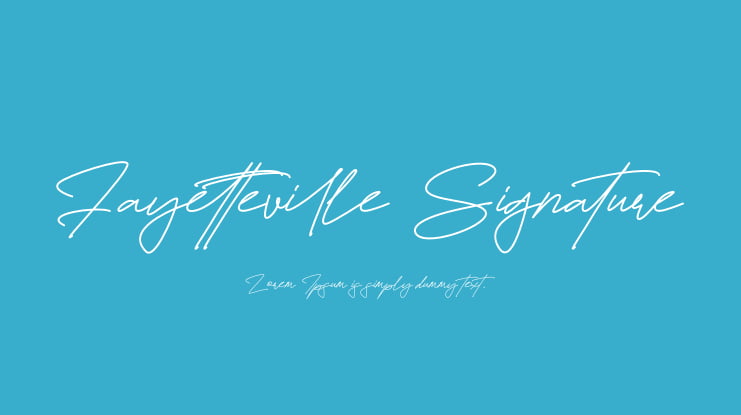 Fayetteville Signature Font