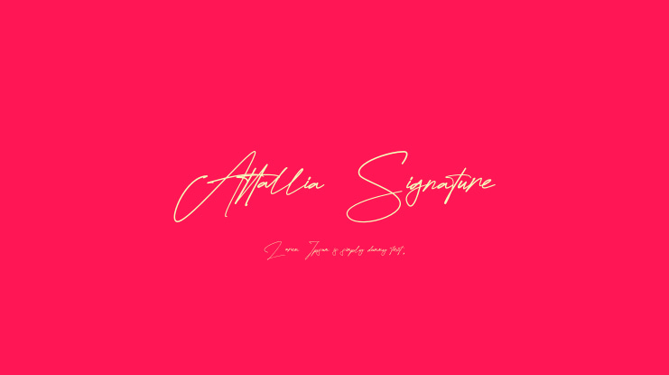 Attallia Signature Font
