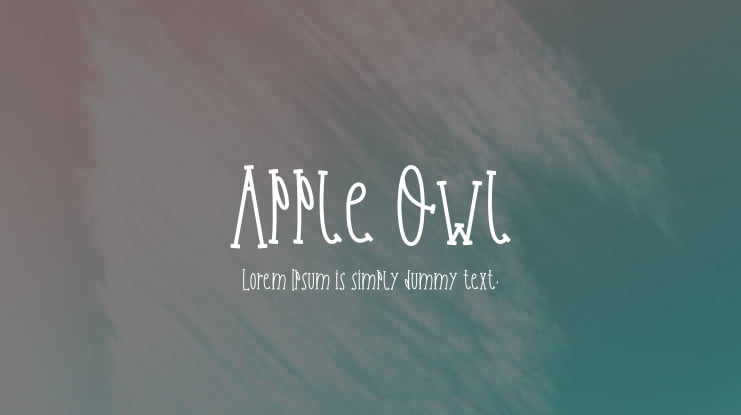 Apple Owl Font