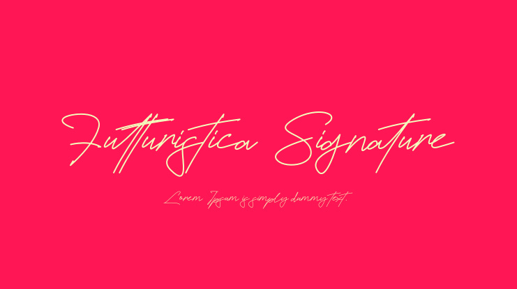 Futturistica Signature Font