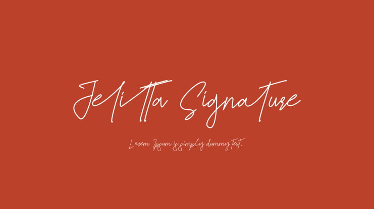 Jelitta Signature Font