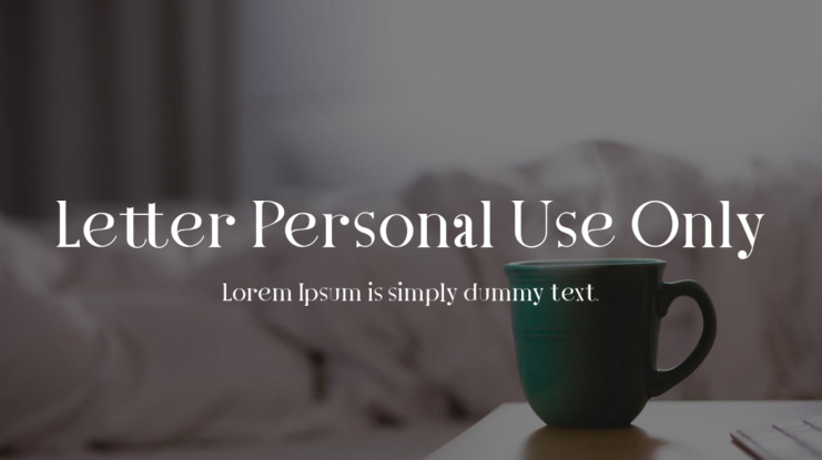 Letter Personal Use Only Font