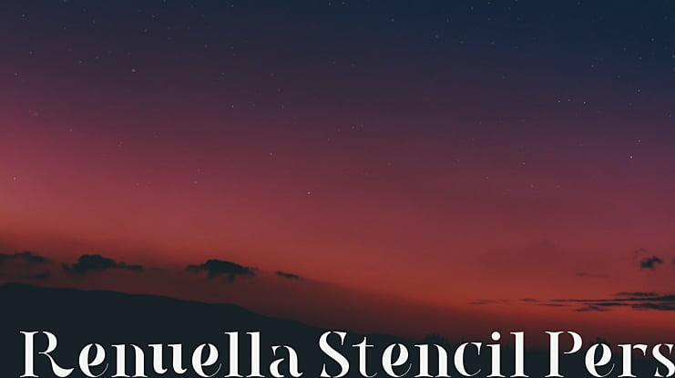 Renuella Stencil Personal Use Only Font