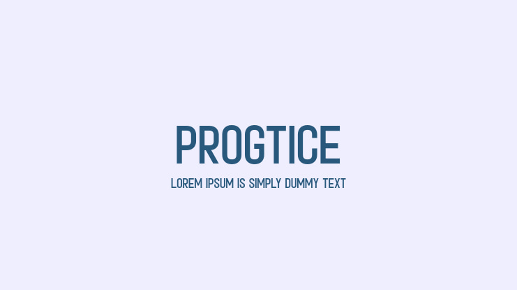 Progtice Font Family