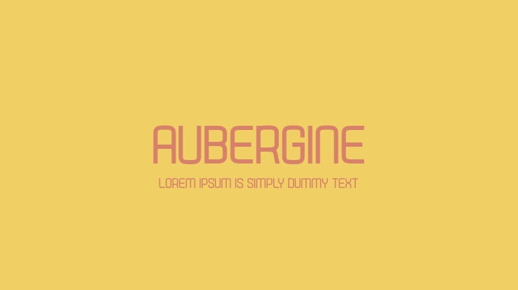 Aubergine Font Family