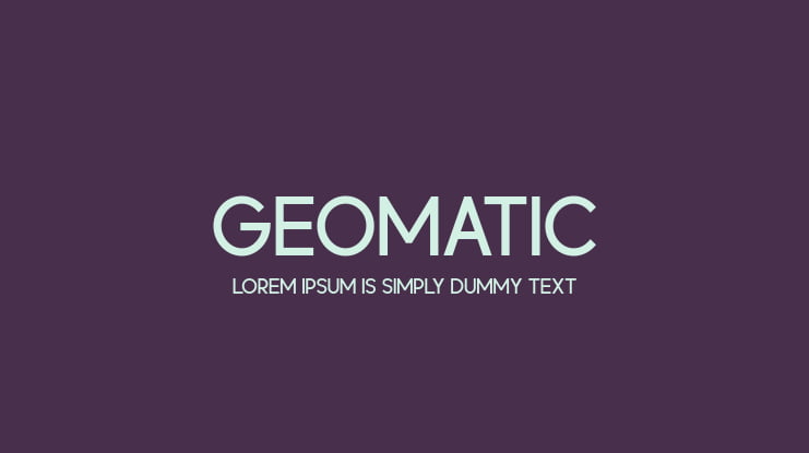 Geomatic Font Family
