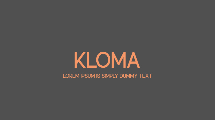 Kloma Font Family