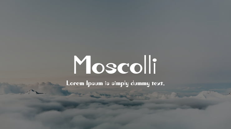 Moscolli Font