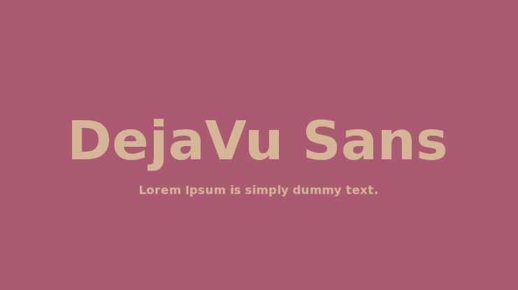 DejaVu Sans Font Family