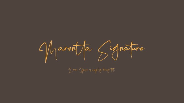 Marentta Signature Font
